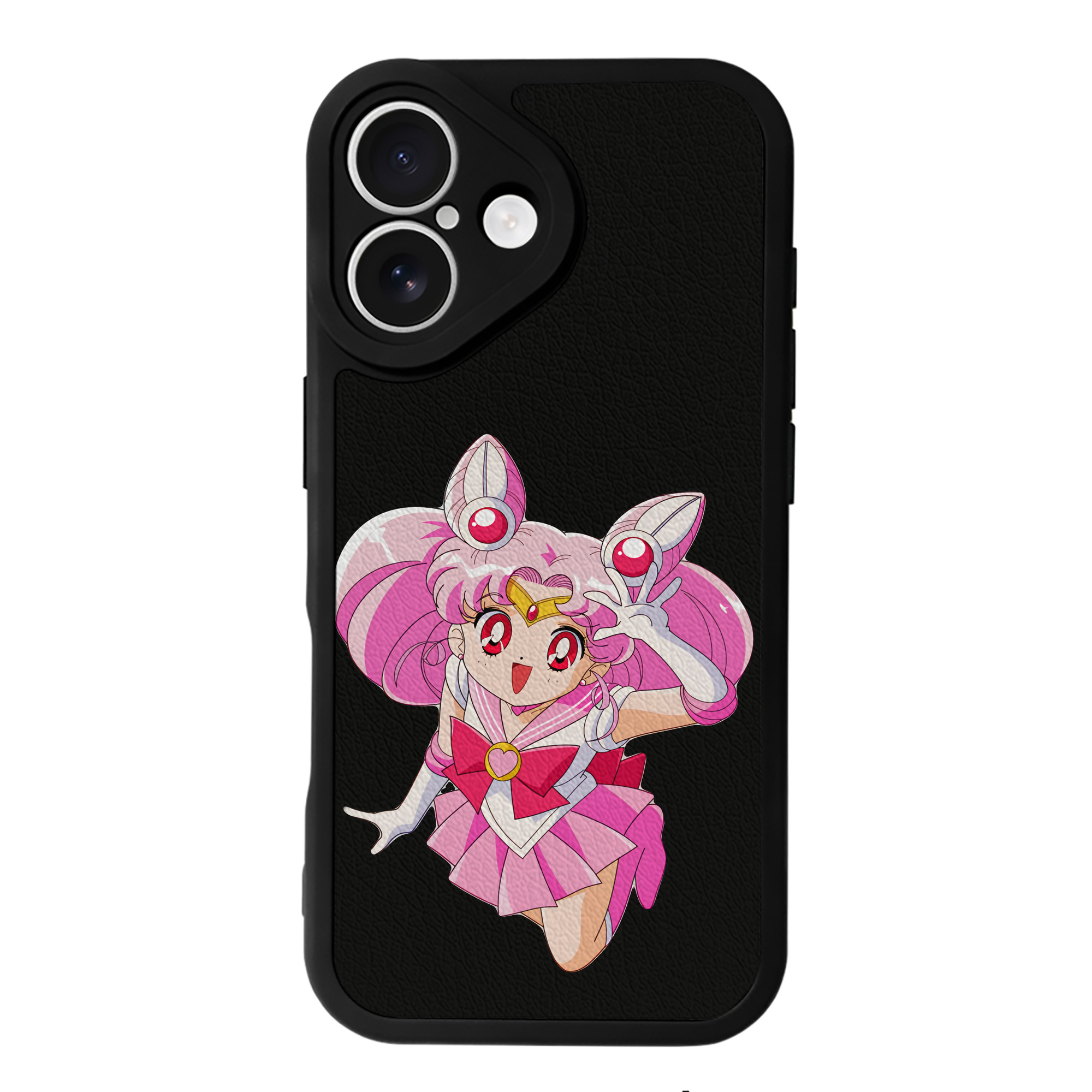 （画像用） 美少女戦士セーラームーン ちびうさ Sailor Moon Chibiusa Tsukino Usagi Small Lady Serenity 【iPhone 16シリーズ対応】シリコンスマホケース（レザー調） 材質：シリコン